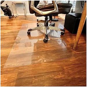 Large Clear Vinyl Office Chair Mat for Carpet/Wood Floors, 30" x 45" Rectangle Transparent Plastic Hard Wood Tile Floor Mats, Home Office Floor Protector