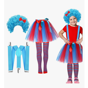 Kavoc Girls Costume Blue Tutu Set Thing Costume for World Book Day Dress Up, L
