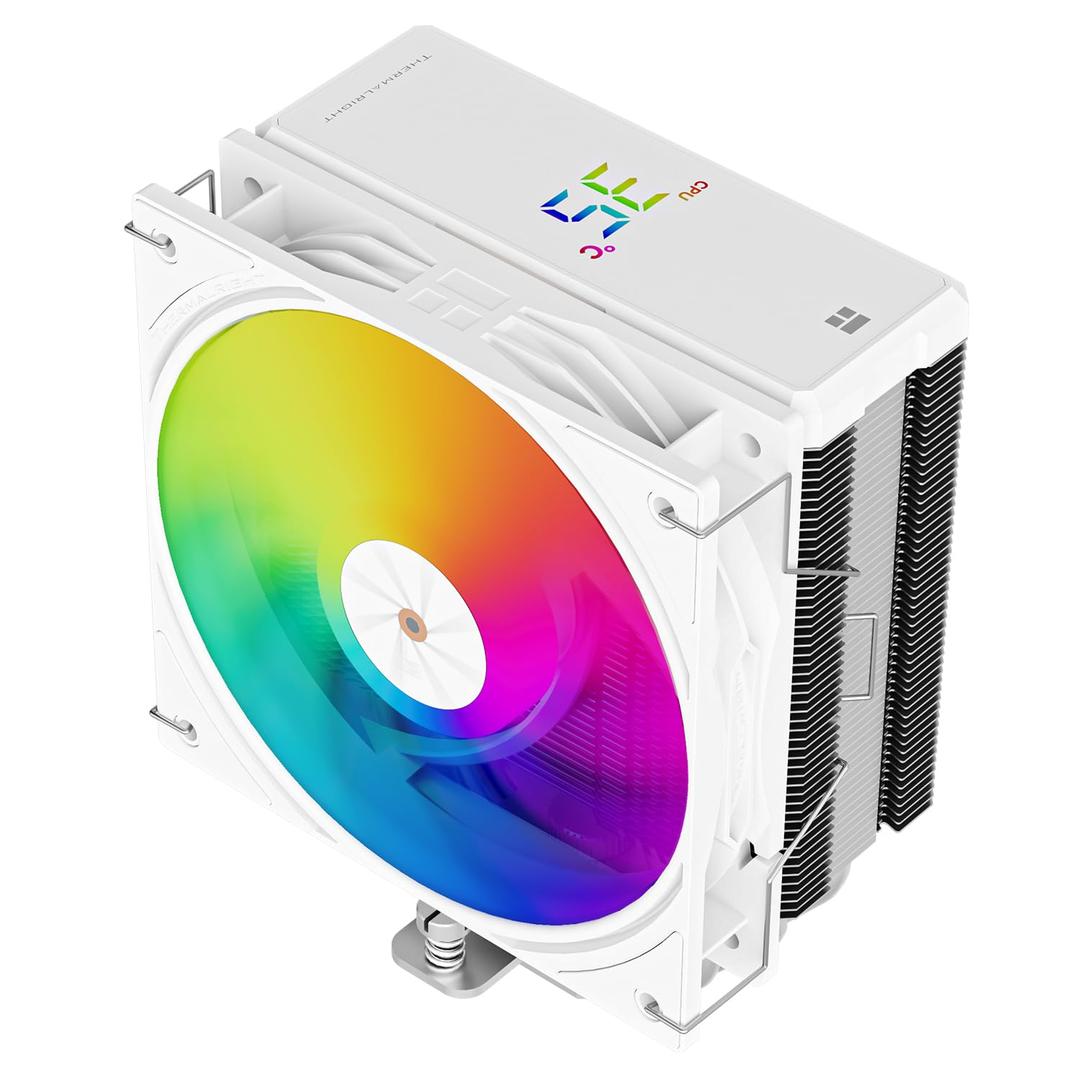 Assassin X 120R Digital ARGB White CPU Cooler, 120mm PWM Quiet CPU Fan, AGHP 4th Technology, Support Intel lga1700/1851/1150/1151/1200,AMD:AM4/AM5, Computer Cooler