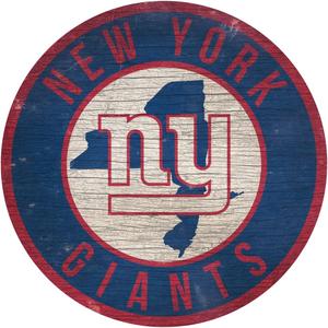 Fan Creations New York Giants Wood Sign 12 Inch Round State Design