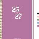 2 x Monthly Planner 2025-2027, 2 Year Months Planner Calendar 2025-2027, July 2025 - June 2027, 7" x 10", 25-27 Monthly Calendar Planner, 24 Months, Perfect for School Office Home Planning - Purple