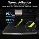 UniTak3D Kobra S1 PEI Build Plate 264x276mm Double Sided Smooth+Textured Heated Bed Flexible Removable Spring Bed Plate Compatible with ANYCUBIC Kobra X and Kobra S1 Combo 3D Printers