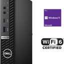 Dell OptiPlex 7080 Micro Form Factor Mini Business Desktop, Intel Core i5-10500T Processor, 16GB RAM, 256GB PCIe SSD, RJ45, DisplayPort, Wi-Fi 6, Windows 11 Pro 