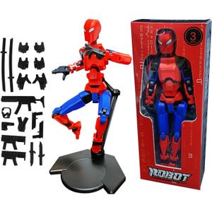 Already Assembled T13 Action Figure with Holder, Titan 13 Action Figure, Lucky 13 Joints Movable Action Figures, Dummy 13, Nova 13 Robot 13 Action Figure Kids 