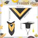 Huhumy 2 Pcs Dog Graduation Cap and Bandana Costumes with Tassels 2026 Dog Cat Graduation Hat Scarf Gown Adjustable Washable Grad Outfits Gifts for Medium Small Pet Supply(Black, Large)
