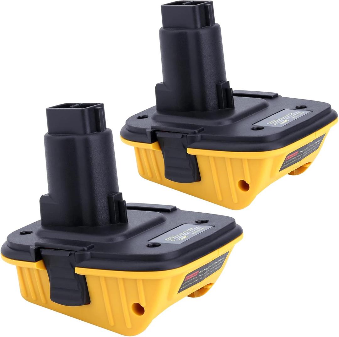2Pack DCA1820 Battery Adapter Compatible with Dewalt 18V Tools, Compatible with De-Walt 18V to 20V Adapter, Convert 20 Volt Lithium Battery DCB201 DCB206 to 18 Volt Nicad DC9096 DE9095