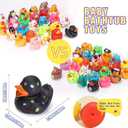 LINICE 30 Pcs Rubber Ducks, Random Assortment Ducks Bulk, Mini Rubber Duckies for Toddler Baby Bath Toys, Kids Bath Pool Toys Birthday Gifts Party Favors