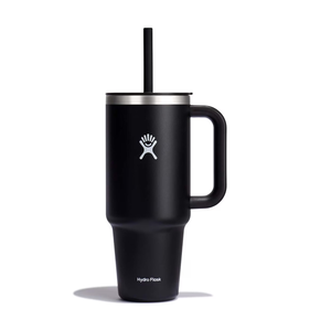 Hydro Flask Travel Tumbler with Handle, Insulated Stainless Steel in 32 Oz Black
