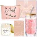 Maid of Honor Bridesmaid Proposal Gifts Box Includes Bridesmaid Glasses Maid of Honor Candle Makeup Bag Sage Wedding Invitation Cards for Bridal Party Favors