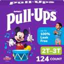 Pull-Ups Boys' Potty Training Pants, Size 2T-3T Training Underwear (16-34 lbs), 124 Count (4 Packs of 31)