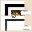 YESKAY 8.5x11 Picture Frame - 8.5 x 11 Photo Frame Made of Solid Oak Wood and Real Glass,Display Picture 2 Opening 5x7 with Mat or 8.5x11 Without Mat for Wall & Tabletop(Color Black)