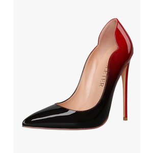 COLETER Women's Sexy Pointed Toe High Heels,4.72 inch/12cm Patent Leather Pumps,Wedding Dress Shoes,Cute Evening Stilettos 8