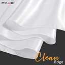 FAVE 6 Pack 120 Inch White Round Satin Tablecloth, Washable Table Cover