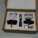 coolnews Matte Black Door Knob Glass Door Knobs Interior Privacy Door Knobs with Lock for Bathroom and Bedroom Vintage Crystal Door Knobs