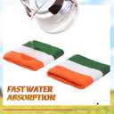 Bememo 30 Pcs Neon Striped Sports Sweatbands Set Include 10 Headbands, 20 Wristbands Terry Cloth Athletic Bands for Men, Women, Gym, Sports-Green, Orange, White