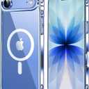 Mkeke Magnetic Designed for iPhone Air Case Clear, [Compatible with MagSafe] [Not Yellowing] [Military-Grade Drop Protection] Protective Case for iPhone 17 Air Case with Shockproof Bumper 2025, 2 Pack