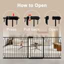 WAOWAO 85.83-95.25" Extra Wide Baby Gate Pressure Mounted 30" Tall Black