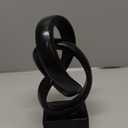 DOVDOV Abstract Black Knot Sculpture, Geometric Decor, Black Decorative Piece for Living Room Coffee Table or Bookshelf Top, Office Coffee Table or Entryway Console Decor.