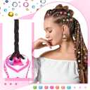 Lasnten Automatic Hair Braider Machine Electric Hair Braiding Tools DIY Styling Kit with Self Adhesive Gems and Jewelry Beads Salon Styling Tool Accessories for Women Makeup Vanity Set