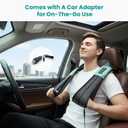 Nekteck Shiatsu Neck Massager with Heat for Pain Relief Deep Tissue, 2026 Upgraded 3D Back Shoulder Kneading Massage Pillow, Body Muscle Relaxation Tools Gifts for Him Her, Blue (NOT Cordless)