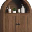 ChooChoo Arched Wall Cabinet, Double Door Medicine Cabinet with Shelf Bathroom Cabinet Wall Mount, Wooden Over The Toilet Storage Cabinet for Kitchen, Living Room, Walnut, 
Product Dimensions	8.27"D x 22.44"W x 27.76"H