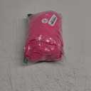 Women's V-Neck Long Summer Puff Short Sleeve Maxi A-Line Slim Waist Pleated Dresses (Medium, Hot Pnnrk)