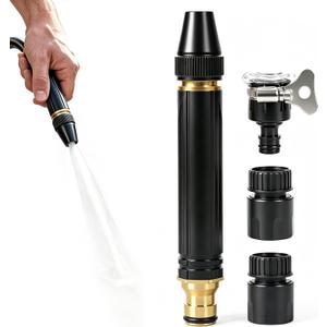 Heavy Duty Hose Nozzle, Adjustable water High Pressure Water Hose Nozzle | US Standard 3/4"with metal material leak-proof Garden Hose Sprayer, Car Wash, Lawn, Garden Watering, Patio Cleaning, 0.75 Inch