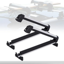 Ski and Snowboard Roof Racks, Ski Roof Racks with Anti-Theft Lock Racks Carrier for Snowboard Universal Ski Top Holder Fits for Square/Aero/Oval Cross Bars, Sliver, Small