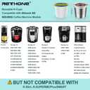 RETHONE K Cup Reusable Coffee Pods, Stainless Steel Reusable K Cups Compatible with Keurig 1.0 & 2.0 Coffee Machines Brewers Refillable K Cups (2 Pack)