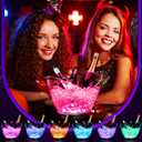 Umigy 6 Pcs 5L LED Ice Buckets Clear Plastic Ice Bucket Large Capacity Light RGB Colorful LED Cooler with Lights for Champagne Wine Beer Party Bar Club