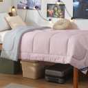 Bedsure Twin Comforter Duvet Insert, All Season Bed Comforter, Quilted Down Alternative Duvet, Box Stitched Comforters with Corner Tabs, Machine Washable, 68 x 88 Inches (Pink/Grey)