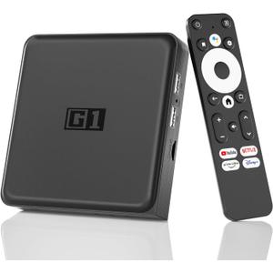 Kinhank Android 14.0 TV Box, G1 Smart TV Box, Compatible with Netflix Google Certified, Streaming Media Player, Ultra 4K HDR 10+, WiFi 6, BT 5.0, Dolby Digital Plus & Dolby Vision, Voice Control