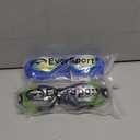 EverSport Kids Swim Goggles, Pack of 2 Swimming Goggles for Children Teens, Anti-Fog Anti-UV Youth Swim Glasses for Age 4-16 (Green/Black & Mirrored Blue)