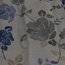 Outdoor Curtains for Patio, Blue Gray Spring Floral Energy Saving Drapes Grommet Top Curtains, Vintage Botanical Outside Curtain for Porch, Gazebo, Deck, 80" x50"