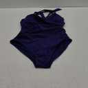 B2prity Women's One Piece Swimsuits Tummy Control Front Cross Bathing Suits Tie Back Slimming V Neck Swimwear (Medium)