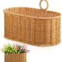 Kichvoe Wall Mounted Storage Basket Plastic Hanging Basket for Kitchen Balcony Bathroom 6.1X6.7X6.1 Inch Wall Hanging Organizer for Vegetables Fruit and Small Items