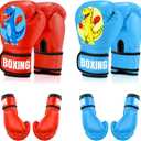 Kids Boxing Gloves for Boys & Girls, Youth Boxing Training Gloves for Kids Age 3 to 9 Years, 4OZ Training Sparring Gloves for Punching Bag Kickboxing Muay Thai MMA (Red & Blue)