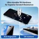 SYNCWIRE Privacy Screen Protector for iPhone 15 6.1''[2-Pack], Unbreakable True 28 Anti Spy Tempered Glass Saver Black [Easy Installation Frame] [9H Hardness] [Bubble Free] [Sensitive Touch]