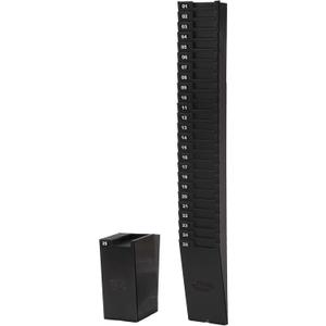 Lathem Time Card Rack Expandable System, 25 Pockets, Durable Construction with Mounting Hardware, Holds up to 9 Inch Cards, Black (25-9EX)