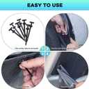 200Pcs Nylon Universal Cable Tie Buckle, Ziplock Pro Car Button Grip Ziptie Lock Clips, Strap Style Self-Locking Zip Tie for Automotive Bumper Fender Liner Auto Body Trim Panel Fastener Push Rivets