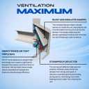 Ventilation Maximum AF4-C 4 Inch Outdoor Wall Dryer Vent Cover Exterior Bathroom Exhaust Fan & HVAC Intake/Exhaust, Energy-Saving, Galvanized Steel, Weatherproof - Black