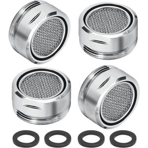 Litoexpe 15/16 Inch Faucet Aerator 4 PCS, Kitchen Sink Aerator Replacement Parts, Sink Faucet Male Thread Faucet Filter with Brass Shell and Gasket for Bathroom