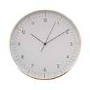 LUUK LIFESTYLE Large 12” quartz wall clock with silent movement and no ticking, Nordic design, interior decoration for The living room, kitchen, bedroom, white and gold
