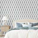 VEELIKE Coastal Blue Geometric Peel and Stick Wallpaper Modern Wallpaper for Bedroom Bathroom 17.7''x118'' Self Adhesive Abstract Art Deco Wall Paper Blue Geometric Contact Paper for Walls Shelves
