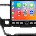 QLED Radio for Honda Civic Upgrade for 2013 2014 2015 Models,Carbon Fiber Style,Touch Screen Stereo Replacement,Wireless carplay Android auto,4G Network,Free Camera