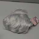 Men's White Wigs Short Wigs Natural Looking Heat Resistant Synthetic Hair with Adjustable Cap 180g