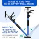 4PK Support Pole,Steel Telescopic Quick Adjustable 3rd Hand Support System, Support Rod, Supports up to 154 lbs Construction Rods for Cabinet Jacks Cargo Bars Drywalls Extends from 50 Inch to 118 Inch