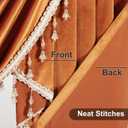 VOGOL Bright Orange Swag Valances for Farmhouse, Soft Touch Thick Fabric Waterfall Valance for Nursery, Privacy Swags Curtains for Living Dining Room, 110 Inches Wide, 1 Panel