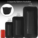 Chicken Feeder Waterer,Hanging Goat Feeders,Feed Trough 3.5 Quart 2 Pack,Hanging Fence Feed Trough for Poultry Livestock,Black