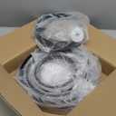 Modern LED Ceiling Light Fixture, 22" Dimmable Semi Flush Mount Ceiling Light with Remote & App Control 4 Ring Ceiling Lamp for Dining Room, Kitchen, Living Room, Bedroom, Office, Black